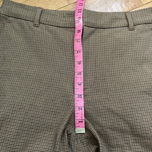 Gap Pants Womens 10 Slim Fit Brown Plaid Check Career Fall Transitional Autumn - Picture 9 of 11